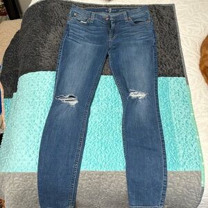 7 for all mankind Gwenevere skinny jeans, mid rise, size 29, EUC
